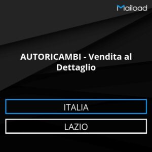Database Email AUTORICAMBI – Vendita al Dettaglio (Lazio – Italia)