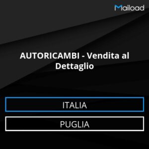 Database Email AUTORICAMBI – Vendita al Dettaglio (Puglia – Italia)