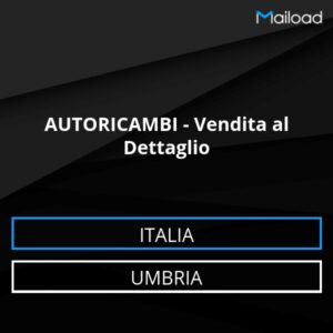 Database Email AUTORICAMBI – Vendita al Dettaglio (Umbria – Italia)