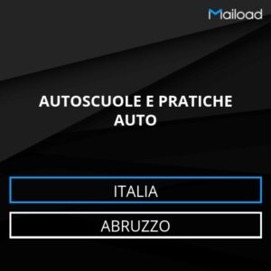 Database Email AUTOSCUOLE E PRATICHE AUTO (Abruzzo – Italia)
