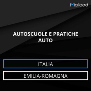 Database Email AUTOSCUOLE E PRATICHE AUTO (Emilia-Romagna – Italia)
