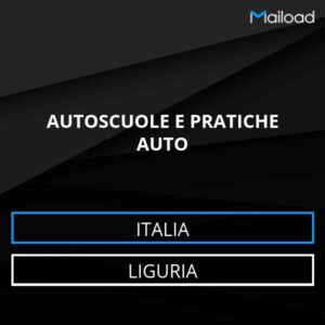 Database Email AUTOSCUOLE E PRATICHE AUTO (Liguria – Italia)