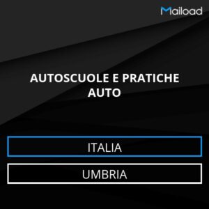 Database Email AUTOSCUOLE E PRATICHE AUTO (Umbria – Italia)