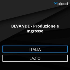 Database Email BEVANDE – Produzione e Ingrosso (Lazio – Italia)