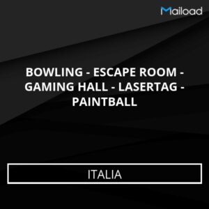 Database Email BOWLING – ESCAPE ROOM – GAMING HALL – LASERTAG – PAINTBALL (Italia)