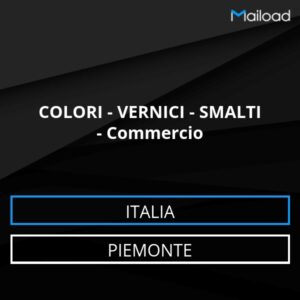 Database Email COLORI – VERNICI – SMALTI – Commercio (Piemonte – Italia)