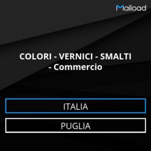 Database Email COLORI – VERNICI – SMALTI – Commercio (Puglia – Italia)