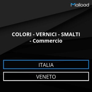 Database Email COLORI – VERNICI – SMALTI – Commercio (Veneto – Italia)