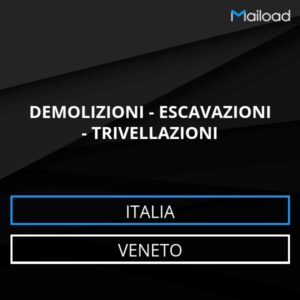Database Email DEMOLIZIONI – ESCAVAZIONI – TRIVELLAZIONI (Veneto – Italia)