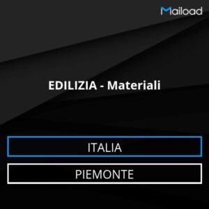 Database Email EDILIZIA – Materiali (Piemonte – Italia)