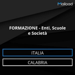 Database Email FORMAZIONE – Enti, Scuole e Società (Calabria – Italia)