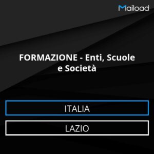 Database Email FORMAZIONE – Enti, Scuole e Società (Lazio – Italia)