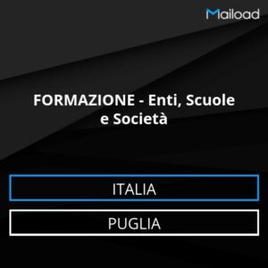 Database Email FORMAZIONE – Enti, Scuole e Società (Puglia – Italia)