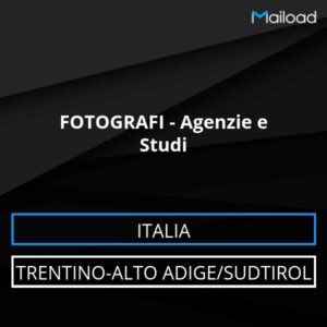Database Email FOTOGRAFI – Agenzie e Studi (Trentino-Alto Adige/Sudtirol – Italia)