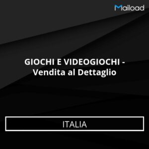 Database Email GIOCHI E VIDEOGIOCHI – Vendita al Dettaglio (Italia)