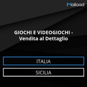 Database Email GIOCHI E VIDEOGIOCHI – Vendita al Dettaglio (Sicilia – Italia)