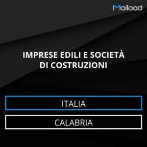 Database Email IMPRESE EDILI E SOCIETÀ DI COSTRUZIONI (Calabria – Italia)