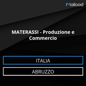 Database Email MATERASSI – Produzione e Commercio (Abruzzo – Italia)