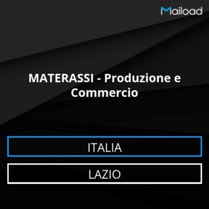Database Email MATERASSI – Produzione e Commercio (Lazio – Italia)