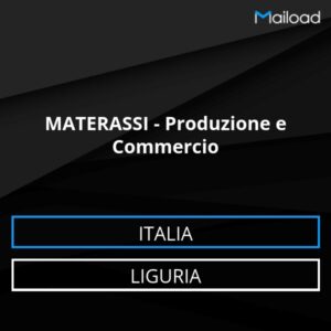 Database Email MATERASSI – Produzione e Commercio (Liguria – Italia)