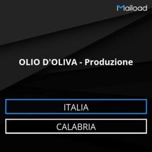 Database Email OLIO D’OLIVA – Produzione (Calabria – Italia)