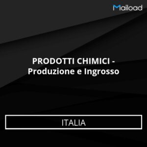 Database Email PRODOTTI CHIMICI – Produzione e Ingrosso (Italia)