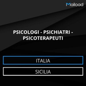 Database Email PSICOLOGI – PSICHIATRI – PSICOTERAPEUTI (Sicilia – Italia)