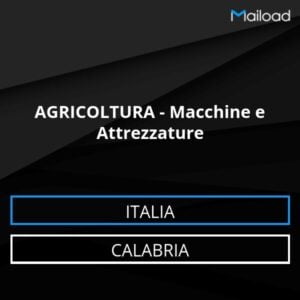 Database Email AGRICOLTURA – Macchine e Attrezzature (Calabria – Italia)
