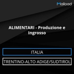 Database Email ALIMENTARI – Produzione e Ingrosso (Trentino-Alto Adige/Sudtirol – Italia)
