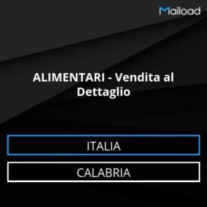 Database Email ALIMENTARI – Vendita al Dettaglio (Calabria – Italia)