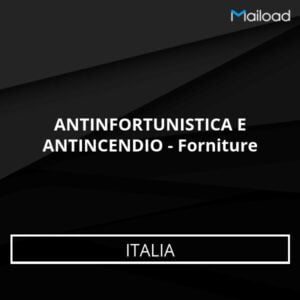 Database Email ANTINFORTUNISTICA E ANTINCENDIO – Forniture (Italia)