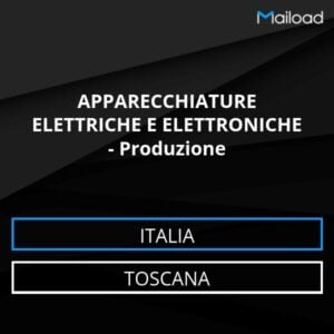 Database Email APPARECCHIATURE ELETTRICHE E ELETTRONICHE – Produzione (Toscana – Italia)