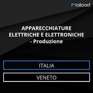 Database Email APPARECCHIATURE ELETTRICHE E ELETTRONICHE – Produzione (Veneto – Italia)
