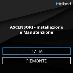 Database Email ASCENSORI – Installazione e Manutenzione (Piemonte – Italia)