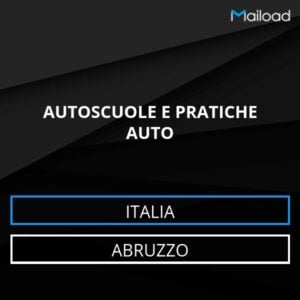 Database Email AUTOSCUOLE E PRATICHE AUTO (Abruzzo – Italia)