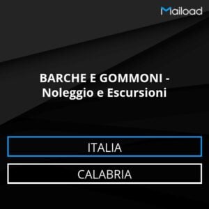 Database Email BARCHE E GOMMONI – Noleggio e Escursioni (Calabria – Italia)