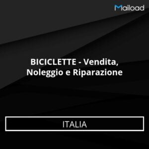 Database Email BICICLETTE – Vendita, Noleggio e Riparazione (Italia)