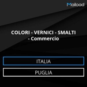 Database Email COLORI – VERNICI – SMALTI – Commercio (Puglia – Italia)