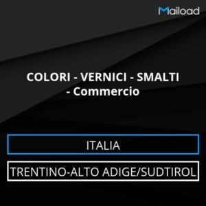 Database Email COLORI – VERNICI – SMALTI – Commercio (Trentino-Alto Adige/Sudtirol – Italia)