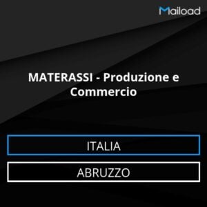 Database Email MATERASSI – Produzione e Commercio (Abruzzo – Italia)