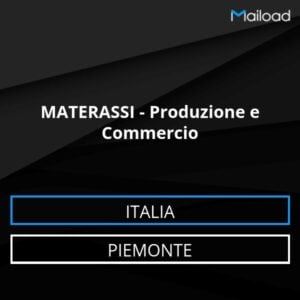 Database Email MATERASSI – Produzione e Commercio (Piemonte – Italia)
