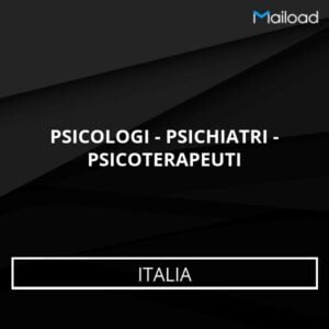 Database Email PSICOLOGI – PSICHIATRI – PSICOTERAPEUTI (Italia)