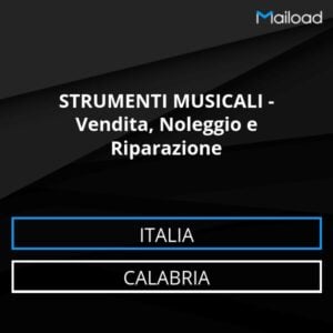 Database Email STRUMENTI MUSICALI – Vendita, Noleggio e Riparazione (Calabria – Italia)