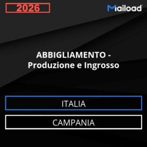 Base de datos de correo electrónico ROPA – Producción Y Venta al Por Mayor ( Campania - Italia)