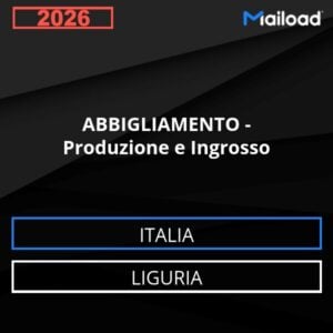 Base de datos de correo electrónico ROPA – Producción Y Venta al Por Mayor ( Liguria - Italia)