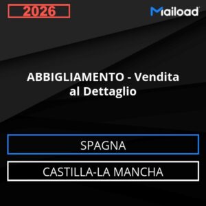 Base de datos de correo electrónico ROPA – Venta al Detalle (Castilla-La Mancha – España)