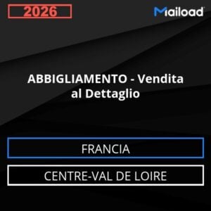 Base de datos de correo electrónico ROPA – Venta al Detalle (Centro-Val de Loira – Francia)