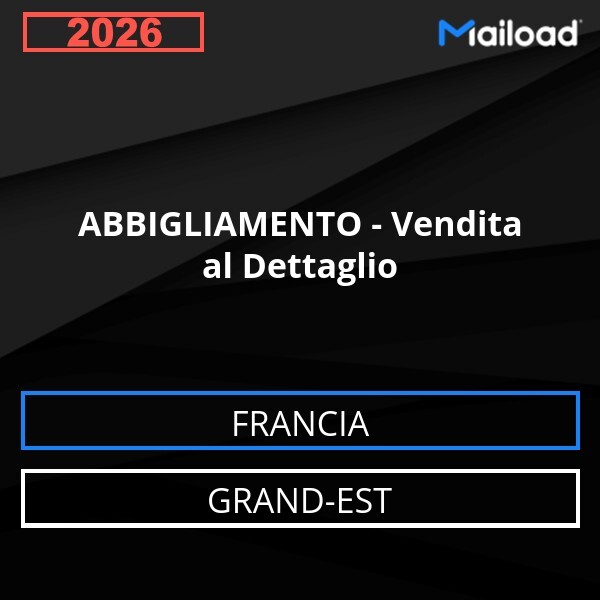 Email Database ABBIGLIAMENTO - Vendita al Dettaglio Grand-Est