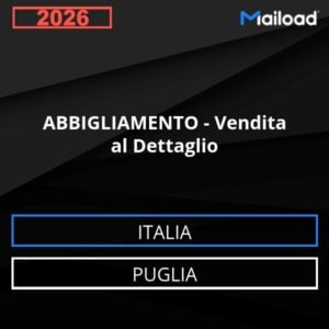 Base de datos de correo electrónico ROPA – Venta al Detalle ( Puglia - Italia)