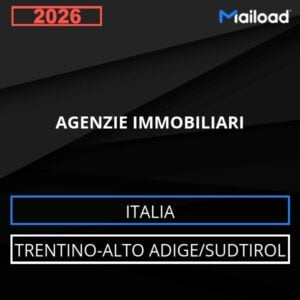 Base de datos de correo electrónico AGENCIAS INMOBILIARIAS ( Trentino-Alto Adige/Sudtirol - Italia)